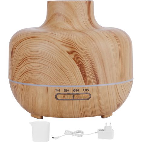 Diffuseur d'huiles essentielles 400ml avec lumière nocturne 7 couleurs - Ultrasonique 100-240V EU (1/5)