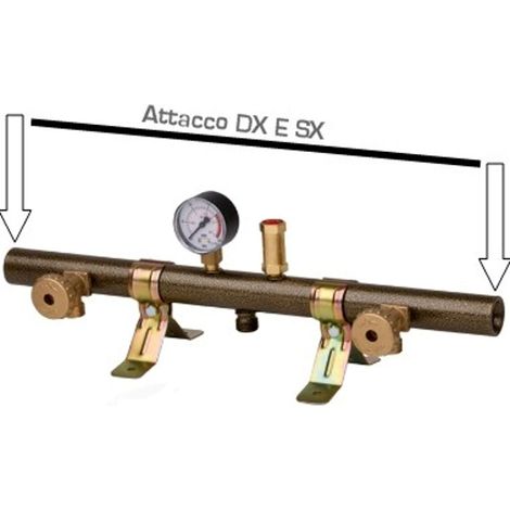 CENTRALINA 2 VIE CON MANOMETRO E VALVOLA senza Flessibili ATTACCO dx E sx