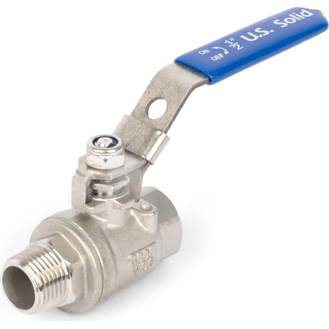 Kugelhahn – 1 Stück – Edelstahl 304 – G-Außen-/Innengewinde – Wasser, Öl, Gas – DN15 1/2 Zoll (1/5)