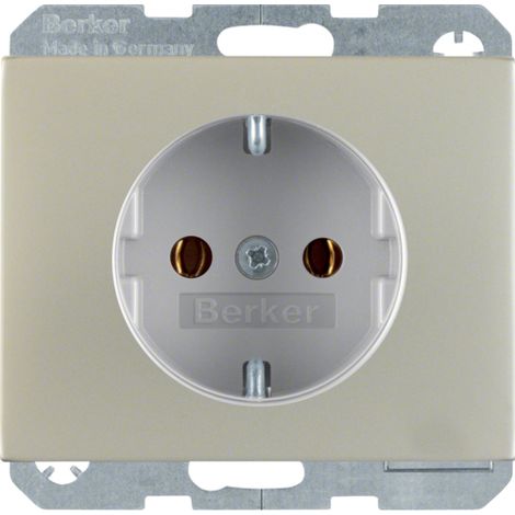 Hager 47157004 toma de corriente Tipo F Acero inoxidable