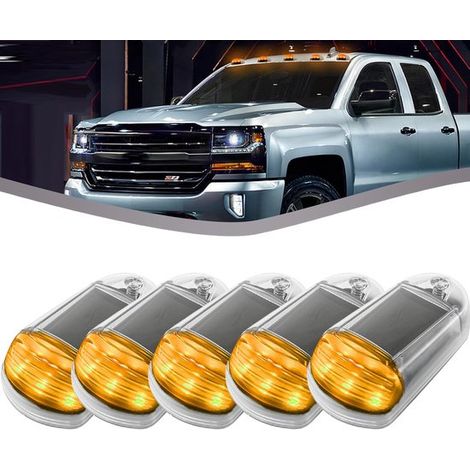 Iluminación de cabina con energía solar，iluminación LED inalámbrica para automóviles (transparente，5 unidades (1/5)