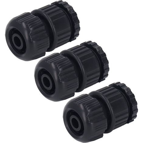 Lot de 3 adaptateurs de robinet en acier inoxydable PP, accessoires pour tuyau d'arrosage domestique, pour le jardin et le lavage de voiture. Filetage G1/2 et G3/4, trou intérieur de 11 à 13 mm. (1/5)