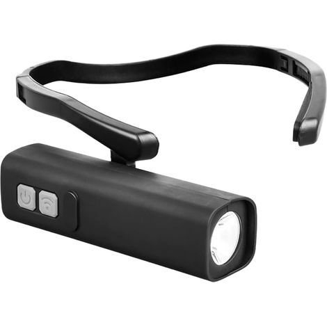 Lampe frontale LED rechargeable avec détecteur de mouvement Batterie 1500 mAh 7 modes Base magnétique pour la pêche, la randonnée, le camping, les activités de plein air Noir (B)