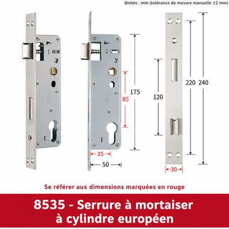 Corps de serrure à tringlerie 8535 pour portail de cour extérieur 8535 1 kg – Livraison gratuite
