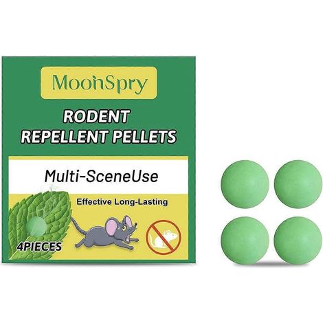2 boîtesLot de 4 granulés répulsifs pour rongeurs à l'huile de menthe poivrée, sans danger pour les animaux domestiques. Repousse les souris et les rongeurs, pour une utilisation intérieure et extérie (1/5)