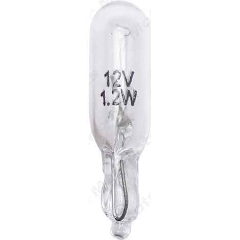 Car T5 halogen bulbs, 12V 1.2W, flat-pin, instrument panel, center console indicator lights, button lights, warm white light (10 bulbs) (1/4)