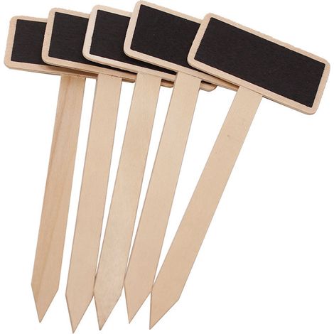 20 Étiquettes de Plantes (bois/PVC)  Marqueurs pour plantes décoratifs (1/4)