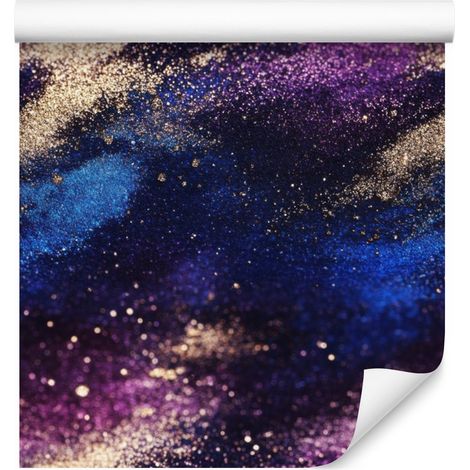 Papier peint aquarelle galaxie bleu marine et indigo pour salon et chambre 50x1000 (1/5)