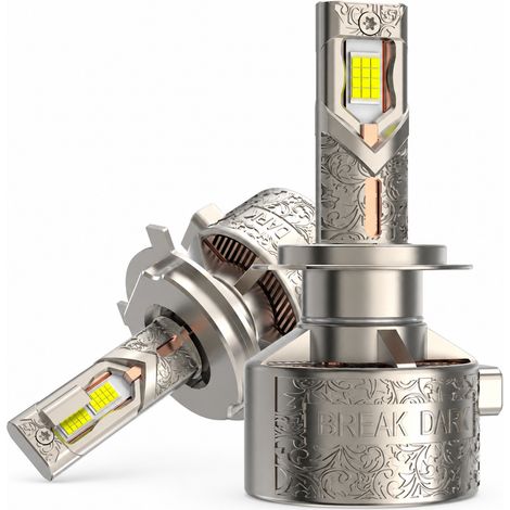 Ampoule LED de Phare de Voiture H3 270 W 27000 lm avec 4 Tubes en Cuivre, Champagne (1/5)