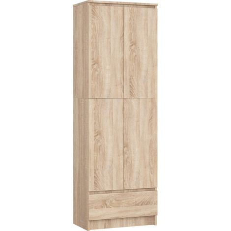 Libreria AKORD R60 Sonoma Quercia 60 cm 4 ante 1 cassetto 60x35x180 cm (1/5)