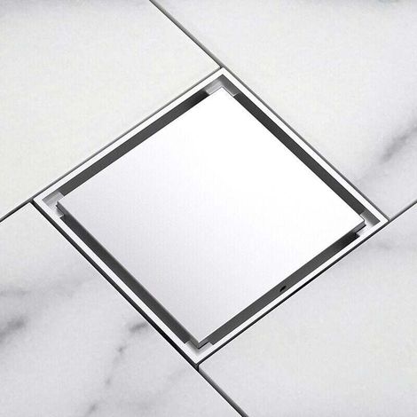 Couvercle de douche anti-odeur en laiton pour évacuation de douche pour salle de bain, salle de bain, cuisine, 100 x 100 mm (1/4)