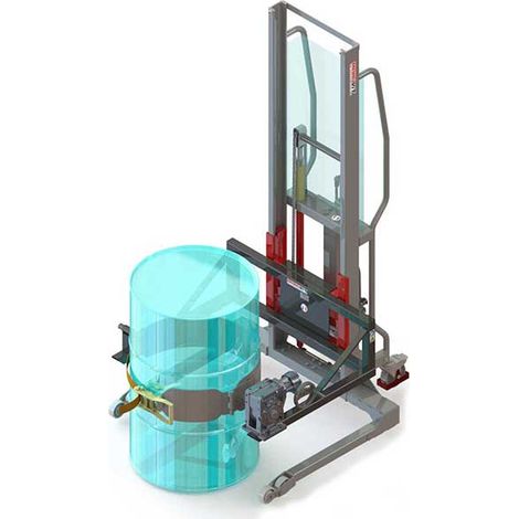 Girafusti in metallo Ø600 mm - Sollevamento massimo 1350 mm - Carico massimo 350 kg - Svuotamento di fusti di prodotti chimici e liquidi - 8090000010