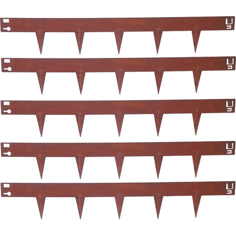 Bordure de pelouse en acier Corten - Bordure de jardin flexible (1/5)