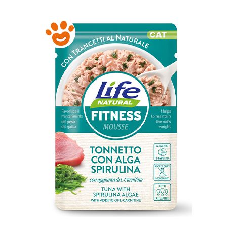 Life Natural Cat Fitness Tonnetto con Alga Spirulina - Life Natural Cat Fitness Tonnetto con Alga Spirulina - Bustina Da 70 Gr
