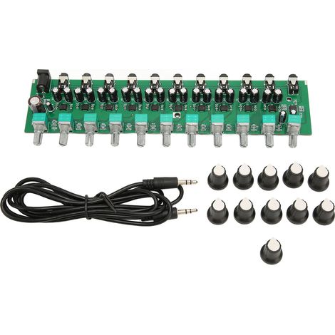 Amplificateur casque 10 canaux, 1 entrée 10 sorties, multifonction, séparateur audio, alimentation DC12-24V, stéréo pour monitoring (1/5)