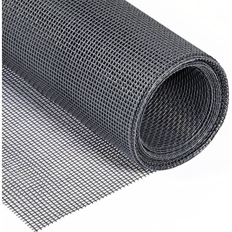 Custom Mosquito Net 122 cm x 252 cm Made of UV Resistant Fiberglass, Sold by the Meter, Anti-Mosquito Protection - Grey