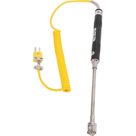 Thermocouple de type K avec capteur en acier résistant à la chaleur, poignée isolée, haute précision, test de température à réponse rapide, thermocouple de surface à poignée droite. (1/5)