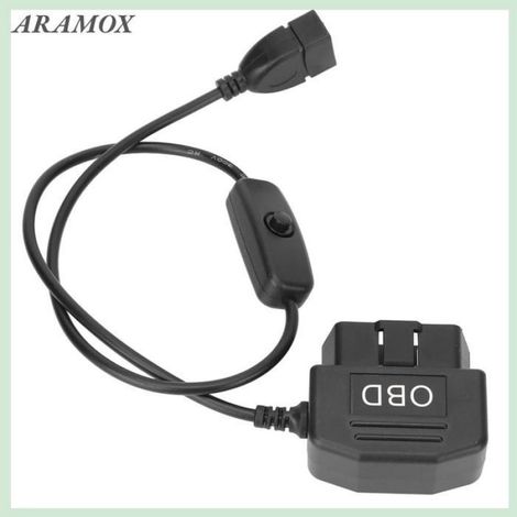 Câble Alimentation OBD2 - 16 Broches - USB 5 V 2,1 A - Étanche Protection Surintensité - Pour Enregistreur GPS Caméra Tableau De Bord - 48 cm (1/5)