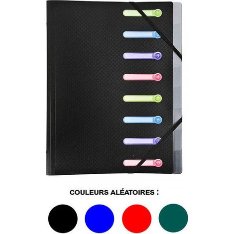 Trieur 8 compartiments 3 rabats + pochette intérieure couleurs assorties- Exacompta (1/5)