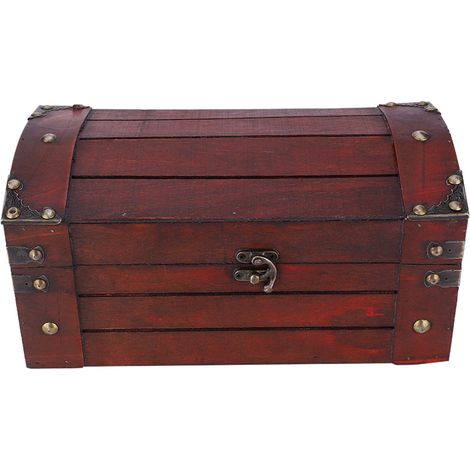 Boîte de rangement vintage en bois, coffret de collection exquis pour bijoux et objets artisanaux faits à la main (S) (1/5)