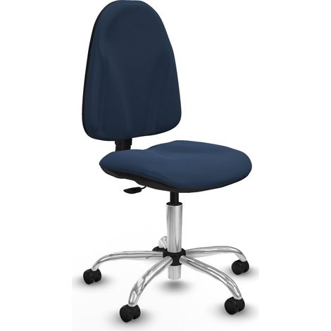 Algarra CP similpiel azul marino  base cromada ruedas engomadas 50mm