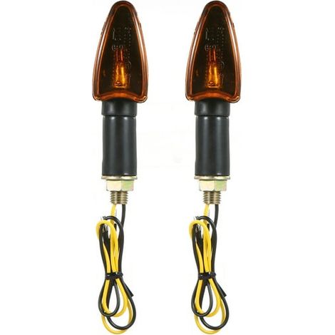 Set mit 4 gelben 12V-Blinklichtern für Motorräder (vorne und hinten). (1/3)