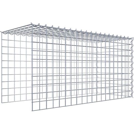 Gabiondeco - Gabion - Element de prolongation en hauteur et en longueur 100 cm x 50 cm x 40 cm (L x H x P). maille 5 x 5 cm. Spirale. Attention il manque deux grill... (1/5)