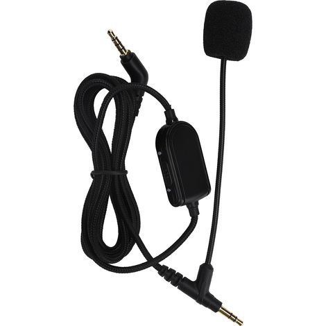 Ersatzkabel für Gaming-Headset mit Lautstärkeregelung, schwarzes Audiokabel, kompatibel mit VMODA (1/5)
