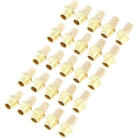 25-teiliges Set G1/8 Außengewinde Pneumatischer Luftauslass-Geräuschfilter Schalldämpfer