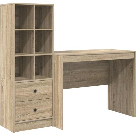 Maison Exclusive - Schreibtisch mit Schubladen 2 pcs Sonoma-Eiche