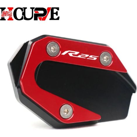 (YZFR25 Rouge) Extension de béquille latérale CNC pour moto, compatible avec YAMAHA YZF-R3, YZF-R25, MT-03, MT-25, YZF MT R3 R25 maxpower (1/4)