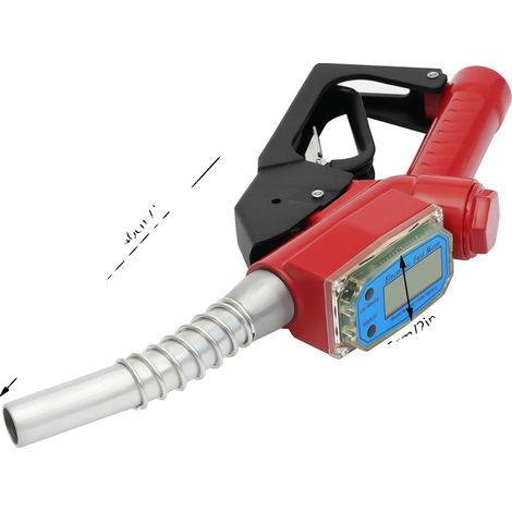 Boquilla de pistola de aceite, pantalla electrónica, mango ergonómico, ROJO (1/2)