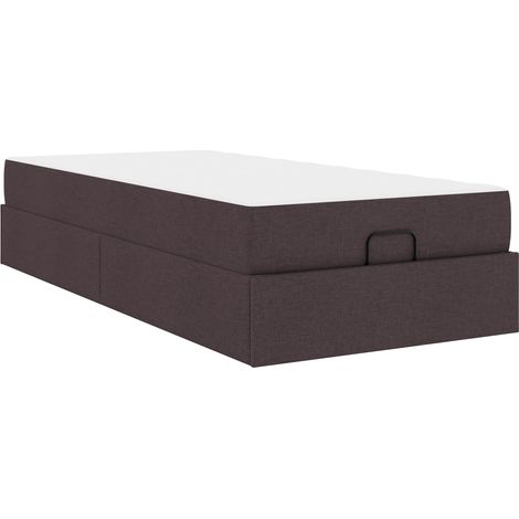 Maison Exclusive - Bettgestell mit Matratze 2 pcs Hellbraun Stoff