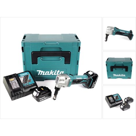 Makita DJN 161 RMJ 18V Akku Knabber Schere + 2x Akku 4,0Ah + Schnellladegerät + Makpac