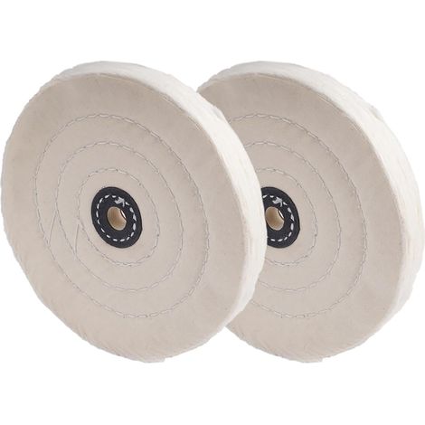 2 Pièces Disque Polissage, 6 Pouces, Coton Tissu, Trou 12,7 mm, Pour Métal, Bois, Bijoux, Pierre (1/4)