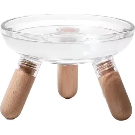 Pet Feeding Bowls Neck Elevated Cat Bowl Large Diameter Transparent Raised Pet Food Basin Feeder (1/5)
