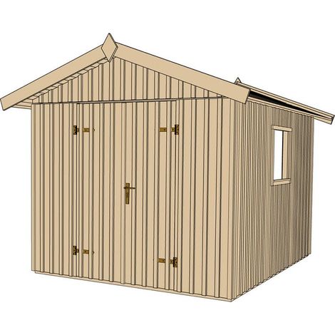 Schwedenhaus Vassbo Gr.3 natur mit DT, B240 x T246 cm