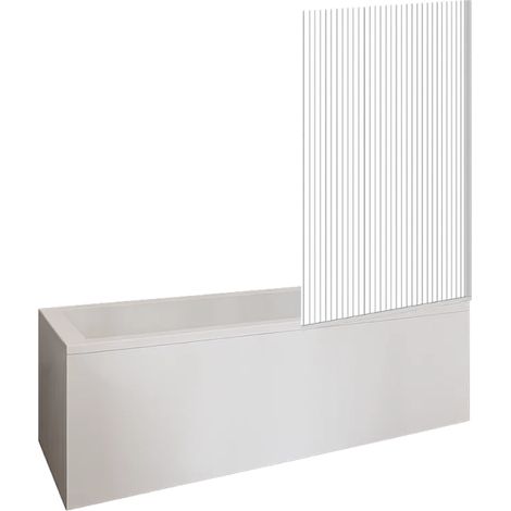 Bañera derecha DURAVIT D-Code 1700x750mm + Mampara de bañera recta AURYS Raywall cromo