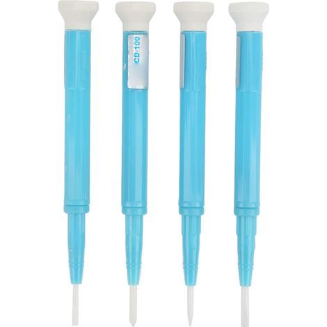 Juego de destornilladores cerámicos de 4 piezas, con resistencia ajustable, sin inductor, para motores paso a paso, ranurados para puntas Phillips de 1,3 mm, 1,8 mm, 2,6 mm y 2 mm para montaje de circ (1/4)