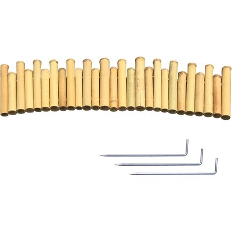Decorative Garden Border Flexible Bamboo Fence Lawn Border Decorative Height 15/20 cm Length 100 cm (1/5)