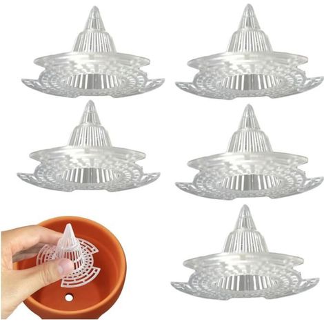 Insert de drainage pour pot de fleurs Tapis conique hydrophobe, 30 pièces en maille pour pots de fleurs Pour extérieur, intérieur (1/5)