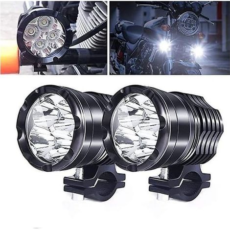 Phare auxiliaire LED pour moto, phare rond LED 40 W pour antibrouillard, projecteur de phare auxiliaire LED 12 V-24 V (1/5)