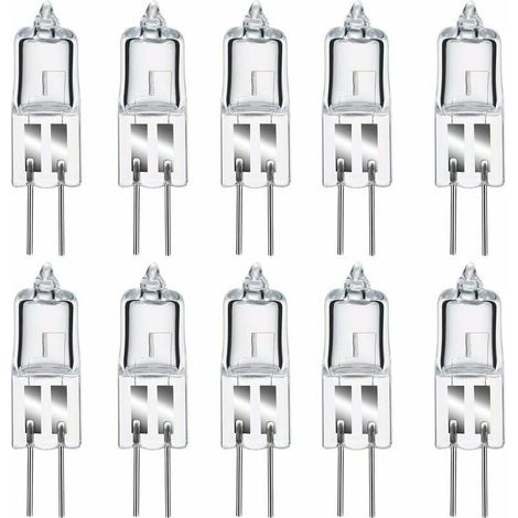 10 Stück G4 50W 12V Halogenlampen, warmweiß 2800K, dimmbar, klare Kapsel (1/5)