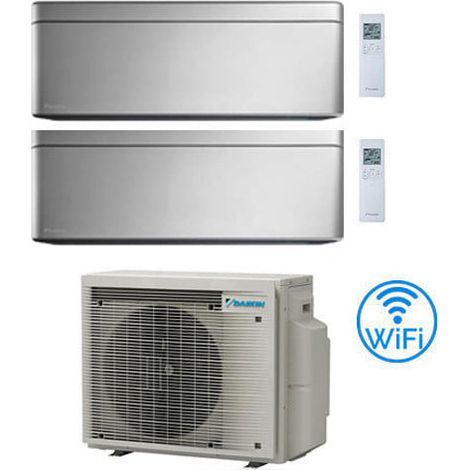 Daikin Stylish Silver WiFi Dual Split Inverter Klimaanlage 9000 + 18000 BTU mit 2MXM68A9 Klasse A+++/A++ NEU 2024 (1/5)