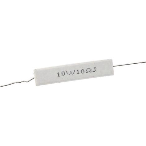 15 résistances de puissance en ciment céramique de 10 W, 10 ohms, bobinage à 5 %, (1/3)