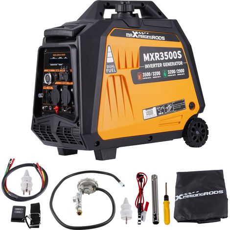Grupos electrogenos inverter 3500 W gas/gasolina eléctrico de 4 tiempos con USB 230 V generador silencioso de energía de emergencia camping garaje viaje maXpeedingrods (1/5)
