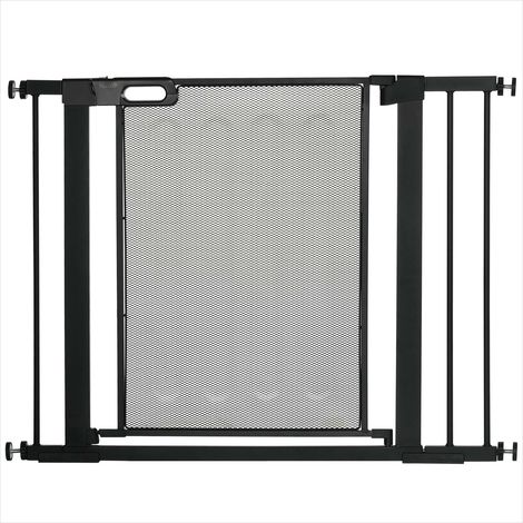 Barrière pour animaux acier 75-103 cm noir 103 x 2 x 76 cm (1/5)