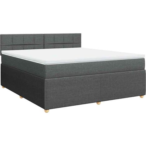 Maison Exclusive - Boxspringbett mit Matratze Dunkelgrau 180x200