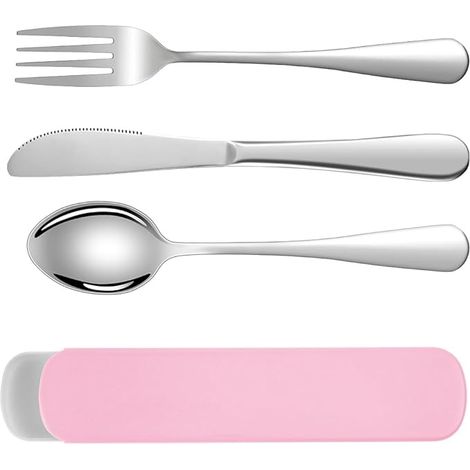 Set de couverts pour lunch box, 3 pièces (couteau, fourchette, cuillère), passe-lave-vaisselle, gain de place, pour randonnée voyage et bureau (1/5)