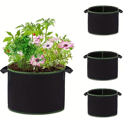 Sacs de culture de plantes de 7 gallons,3 pièces,Pots de jardinière en tissu Non tissé, Pots de fleurs de pépinière, sac de croissance de plantation (1/5)